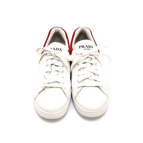 Prada Black Leather and Nyon Low Top Sneakers Size 44 Prada | TLC
